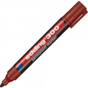 Перманентный маркер Edding E-300/7 коричневый, 1.5-3 мм, круглый наконечник 72634