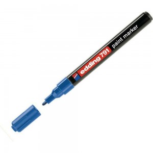 Лаковый маркер EDDING E-791/3 синий, 1-2 мм, пластиковый корпус 537626