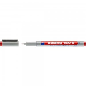 Смываемый маркер для проекторных пленок Edding круглый наконечник, 0.3 мм, красный E-150#2
