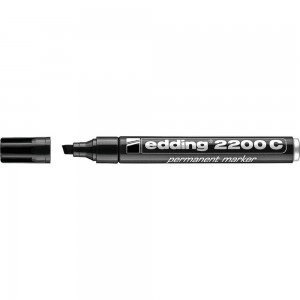 Заправляемый перманентный маркер Edding клиновидный наконечник, 1-5 мм, черный E-2200C#1