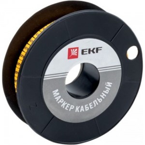 Кабельный маркер EKF 6.0кв.мм, 6, 500ед, ЕС-3 plc-KM-6-6