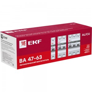 Автоматический выключатель EKF PROxima ВА 47-63, 4P, 32А, C, 4,5kA, SQ mcb4763-4-32C-pro