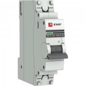 Автоматический выключатель EKF PROxima ВА 47-63, 1P, 16А, D, 4,5kA, SQ mcb4763-1-16D-pro