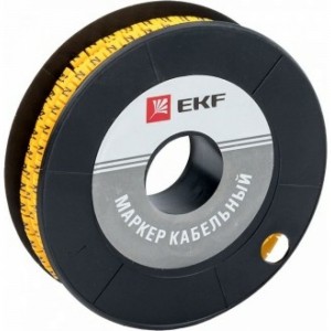 Кабельный маркер EKF 4,0 мм2, N, 500 шт, ЕС-2, PROxima plc-KM-4-N