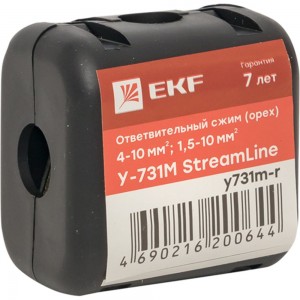 Ответвительный сжим EKF орех У731М 4-10 мм2 1,5-10 мм2 розничный стикер StreamLine 6 шт y731m-r