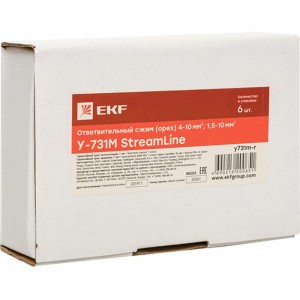 Ответвительный сжим EKF орех У731М 4-10 мм2 1,5-10 мм2 розничный стикер StreamLine 6 шт y731m-r