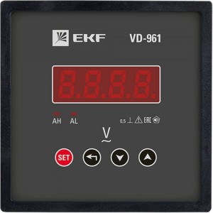 Цифровой вольтметр EKF VD-961, на панель 96х96, однофазный, PROxima SQ vd-961