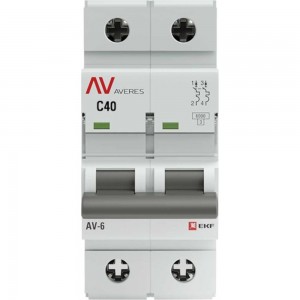 Автоматический выключатель EKF AV-6 2P 40A 6kA AVERES SQmcb6-2-40C-av
