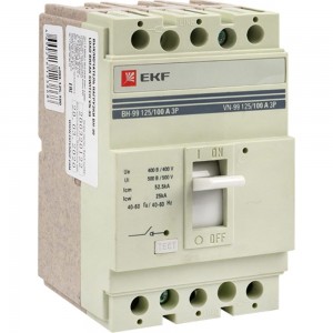 Выключатель нагрузки EKF PROxima ВН-99, 125/100А, 3P, SQ sl99-125-100