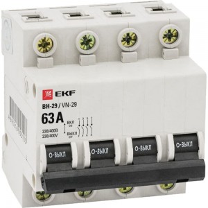 Выключатель нагрузки EKF 4P ВН-29 Basic 40А SQSL29-4-40-bas