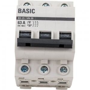 Выключатель нагрузки EKF 3P ВН-29 Basic 63А SQSL29-3-63-bas