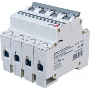Автоматический выключатель EKF PROxima ВА 47-63, 4P, 40А, 4,5kA, SQ mcb4763-4-40D-pro