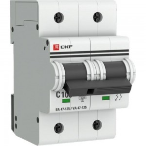 Автоматический выключатель EKF 2P 100А 15кА ВА 47-125 PROxima SQmcb47125-2-100C