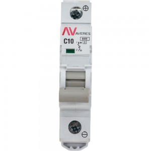 Автоматический выключатель EKF AV-6, DC, 1P, 10A, 6kA, AVERES SQmcb6-DC-1-10C-av