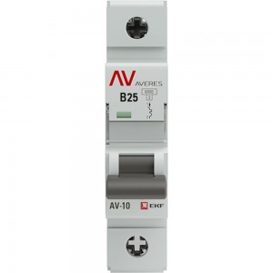 Автоматический выключатель EKF AVERES AV-10, 1P, 25A, 10kA SQmcb10-1-25B-av