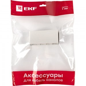 Соединитель EKF Plast PROxima, белый 2шт conw-100-40x2