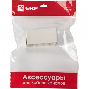 Соединитель EKF Plast, PROxima Белый 2шт conw-100-60x2