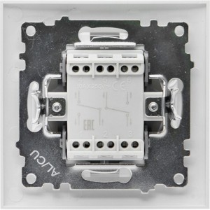 Проходной 2-клавишный выключатель EKF Валенсия, 10А белый PROxima EWV10-027-10