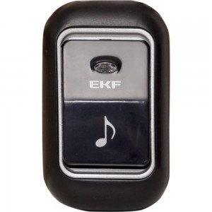 Беспроводной звонок EKF в розетку Classic 230В, черный, 51 мелод. с индик. 4 ур. DBS-002B