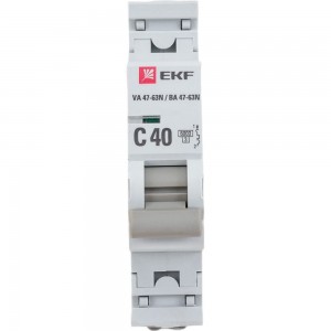 Автоматический выключатель EKF 1P 40А (C) 6кА ВА 47-63N PROxima M636140C
