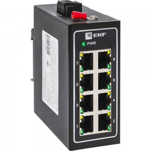 Промышленный неуправляемый коммутатор EKF TSX-100 8 портов 10/100 Мбит/с TSX-100-UN-8
