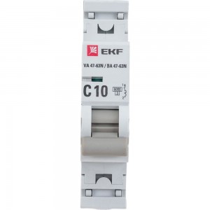 Автоматический выключатель EKF 1P 10А (C) 6кА ВА 47-63N PROxima M636110C
