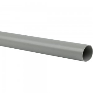 Гладкая труба EKF ПВХ жесткая d25 мм (2 м) серая EKF-Plast trg-25-2m