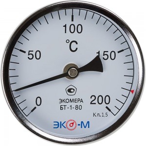 Биметаллический термометр ЭКО-М ЭКОМЕРА БТ-1-80-200С-L100