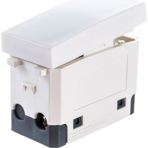 1-клавишный выключатель Экопласт 45х22. 5 схема 1 16 A. 250 B белый LK45 850104-1
