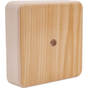 Распределительная коробка Экопласт SD, 1 постовая, 75х75х20мм c текстурой дерева, 72908P-1