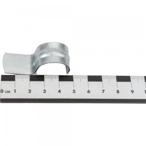 Оцинкованная скоба с одним отверстием Экопласт для трубы D20 мм, 5 шт. 43720-5
