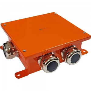Металлическая коробка Экопласт SMB165 огн. E-110, о/п 164x164x65, 6 метал. гермоввода 1,5-10 кв.мм. 56319