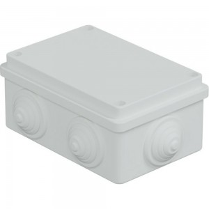 Распределительная коробка Экопласт JBS120 о/п 120x80x50, 6 выходов, IP55 цвет белый 44008W-1