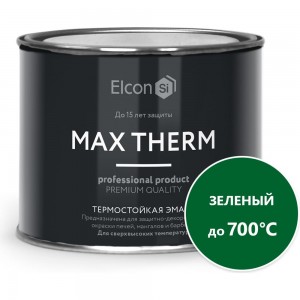 Термостойкая эмаль Elcon Max Therm зеленая, 700 градусов, 0,4 кг 00-00004038