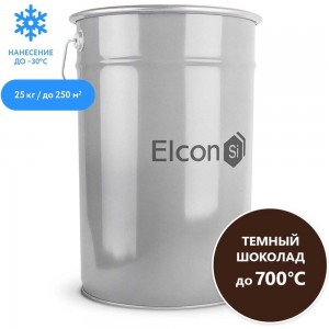 Термостойкая эмаль Elcon темный шоколад, 700 градусов, 25 кг 00-00003968