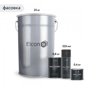 Термостойкая эмаль Elcon темный шоколад, 700 градусов, 25 кг 00-00003968
