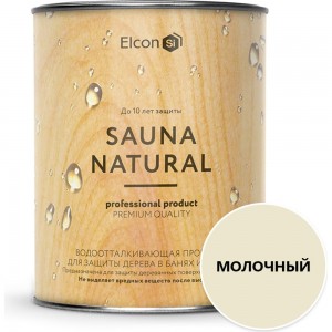Водоотталкивающая пропитка для бань и саун, для дерева Elcon Sauna Natural 0,9 л 00-00004048