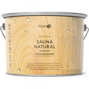 Водоотталкивающая пропитка для бань и саун, для дерева Elcon Sauna Natural 2 л 00-00461539