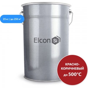 Термостойкая эмаль Elcon КО-8101 красно-коричневая, 500 градусов, 25 кг 00-00000432