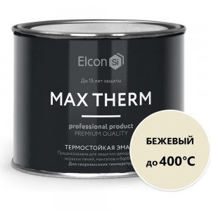 Термостойкая эмаль Elcon Max Therm Elcon бежевая, 400 градусов, 0,4 кг 00-00002925