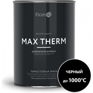 Термостойкая эмаль Elcon черная, 1000 градусов, 0,8 кг 00-00002876