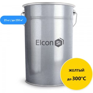 Эмаль Elcon ОС-12-03 желтая, до 300 градусов, 25 кг 00-00003002