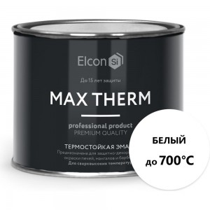 Термостойкая эмаль Elcon Max Therm белая, 700 градусов, 0,4 кг 00-00004042