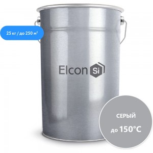 Эмаль Elcon КО-198 атмосферостойкая, до 150 градусов, серая, 25 кг 00-00003211