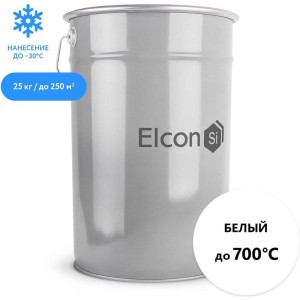 Термостойкая эмаль Elcon Max Therm белая, 700 градусов, 25 кг 00-00003971