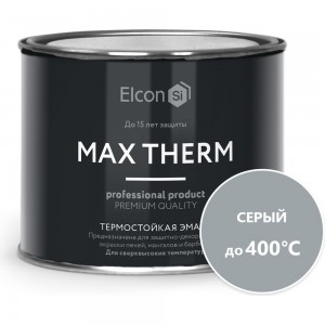 Термостойкая эмаль Elcon Max Therm серая, 400 градусов, 0,4 кг 00-00002916