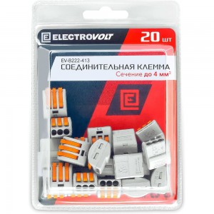 Универсальная 3-х проводная клемма ELECTROVOLT 222-413 20 шт/упаковка EV-B222-413_20