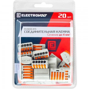 Универсальная 5-ти проводная клемма ELECTROVOLT 222-415 20 штук/упаковка EV-B222-415_20