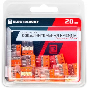 Компактная 3-проводная клемма ELECTROVOLT 2273-203 20 штук/упаковка EV-Y2273-203_20