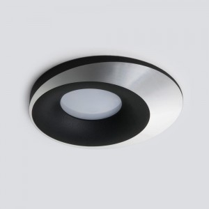 Встраиваемый светильник Elektrostandard 124 MR16, черный, серебро a053358